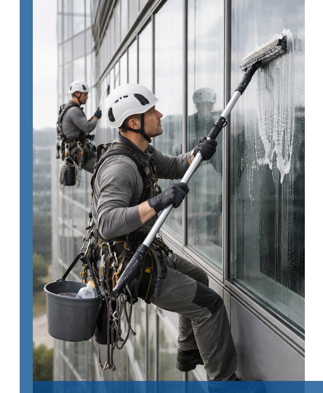 Высотная мойка сплошного остекления с выездом в Кулебаках