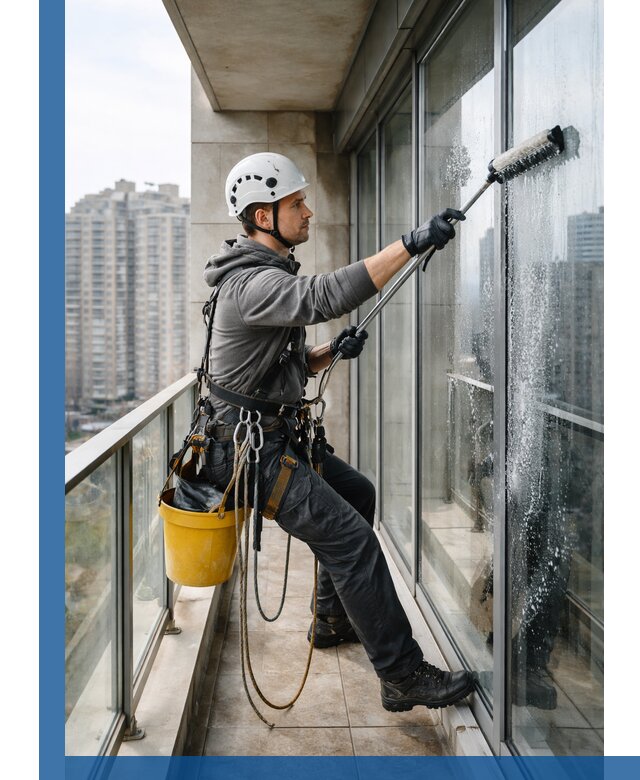 Профессиональная мойка балконного остекления в Кулебаках