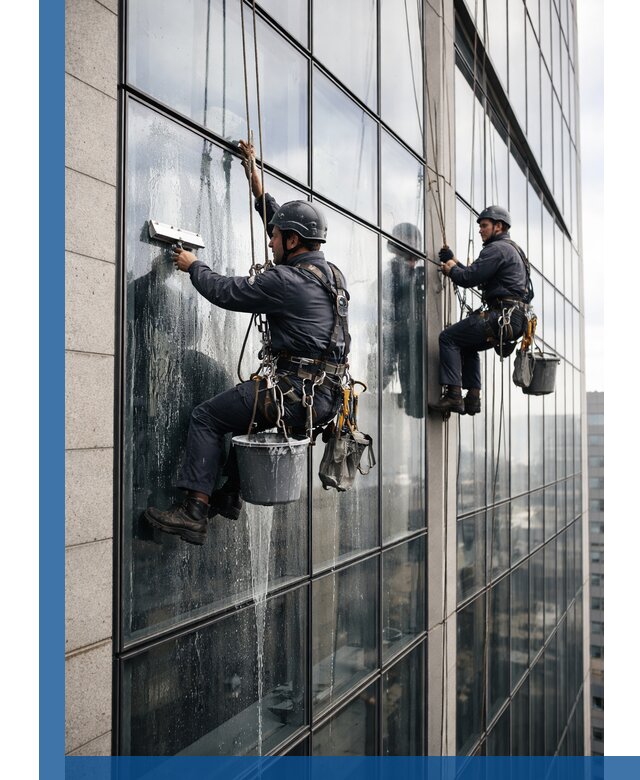 Профессиональная мойка стеклянных фасадов зданий в Кулебаках