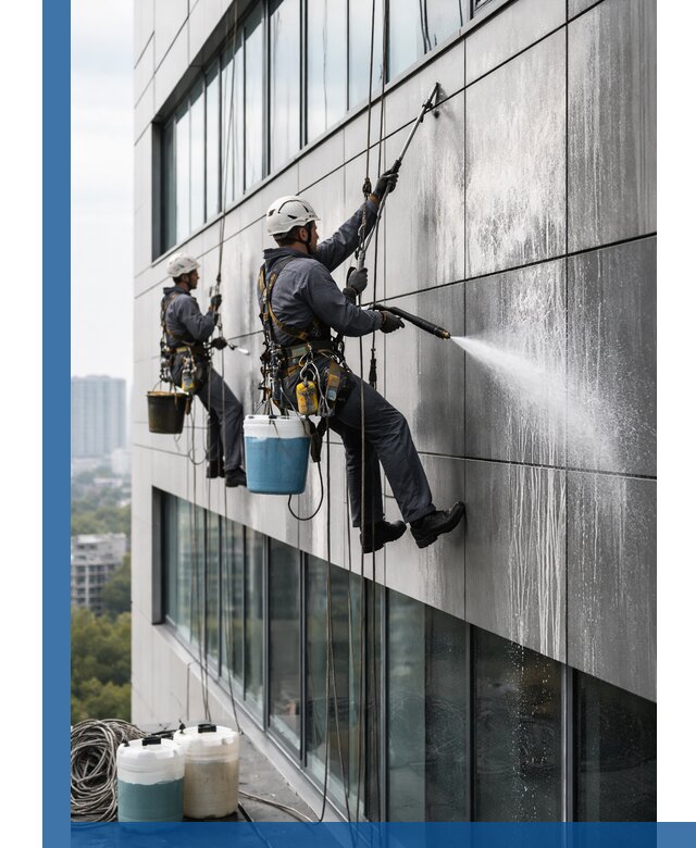 Профессиональная мойка вентилируемых фасадов в Кулебаках