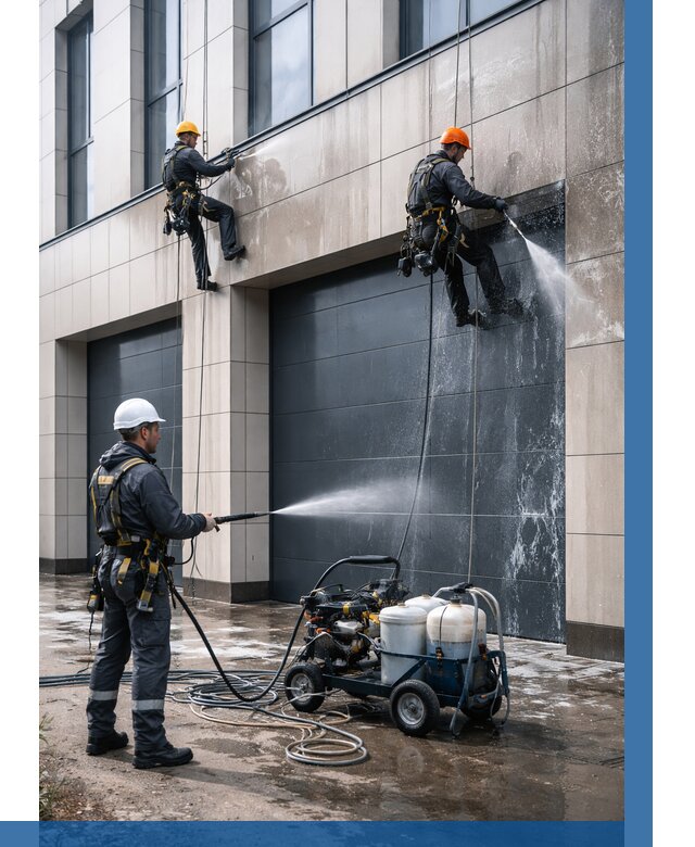 Послестроительная мойка фасада в Кулебаках от 309 р. | ВЫСОТНИК-Клб