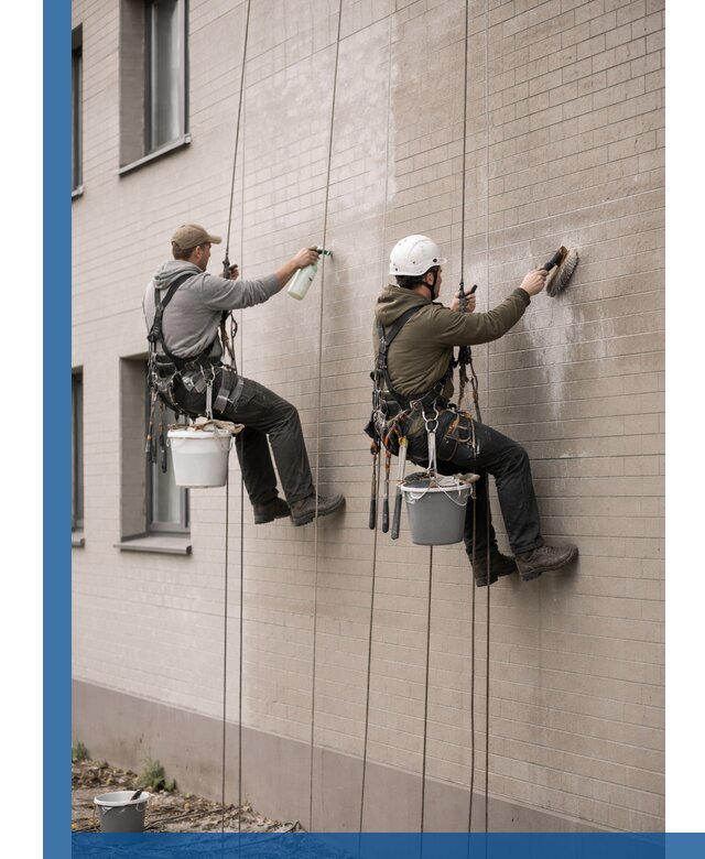 Удаление высолов с фасада зданий в Кулебаках без повреждений и следов