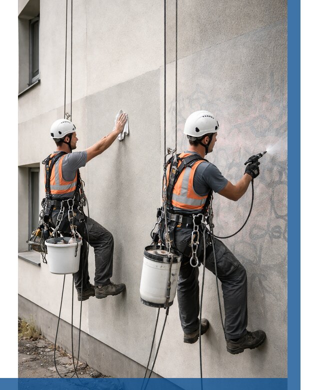 Антиграффити покрытие фасада в Кулебаках от 618 р. | ВЫСОТНИК-Клб