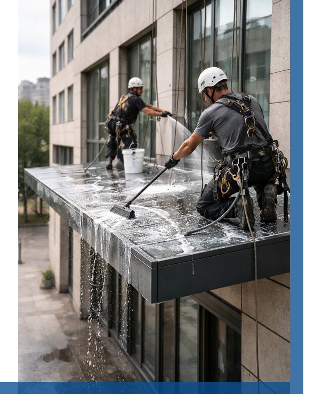 Мойка козырьков и навесов в Кулебаках от 3607 р. | ВЫСОТНИК-Клб