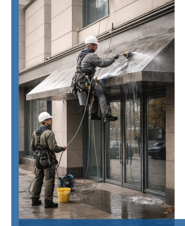 Профессиональная мойка козырьков и навесов в Кулебаках