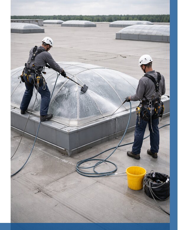 Мойка зенитных фонарей в Кулебаках, заказать от 4638 р. | ВЫСОТНИК-Клб