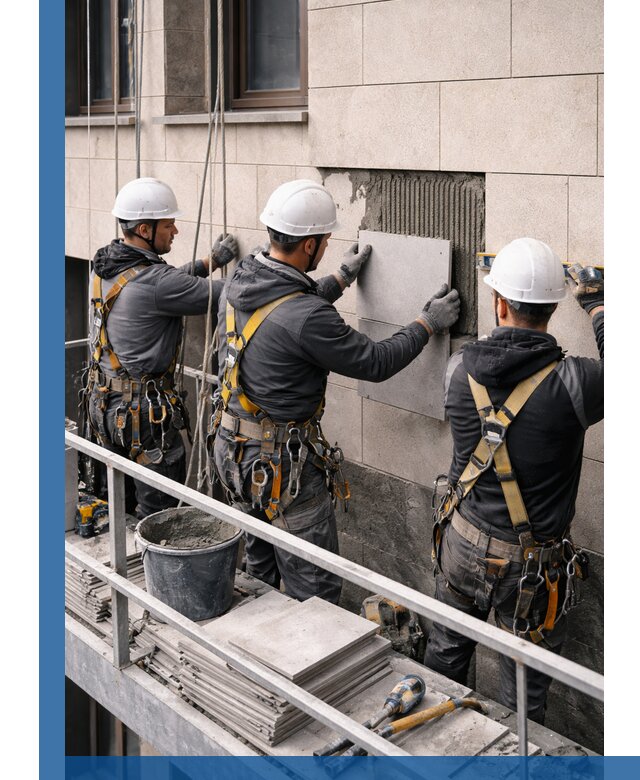 Ремонт облицовки фасада плиткой в Кулебаках с гарантией