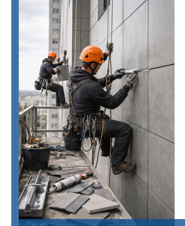 Профессиональный ремонт фасада из керамогранита в Кулебаках