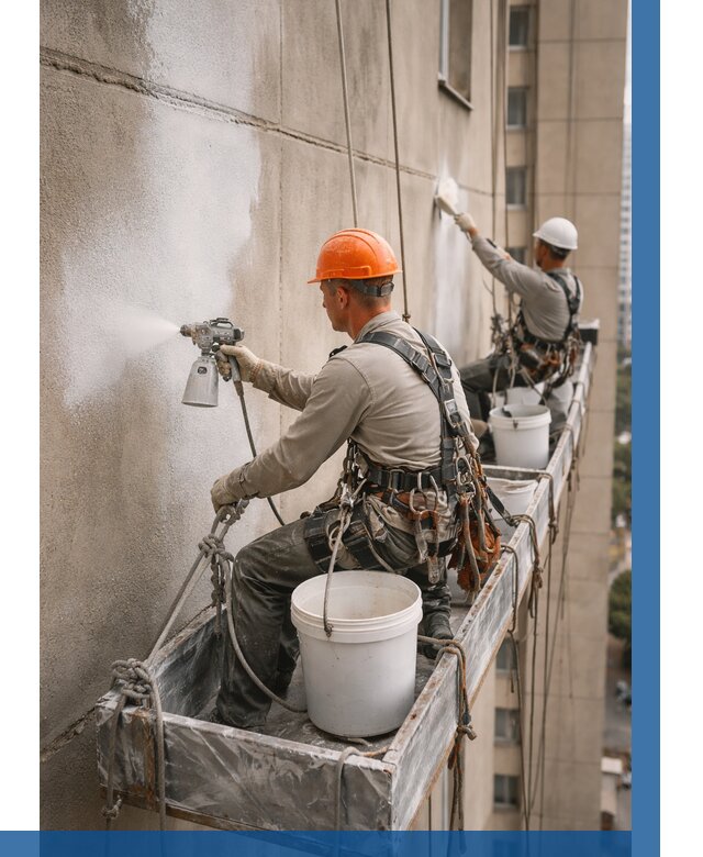 Грунтовка фасада на высоте в Кулебаках от 124 р. | ВЫСОТНИК-Клб