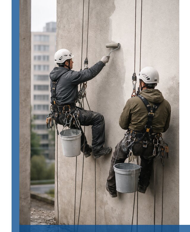 Покраска фасадов высотными альпинистами в Кулебаках с гарантией