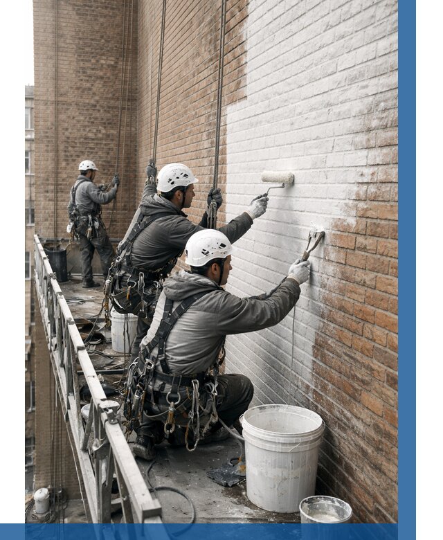 Покраска кирпичного фасада в Кулебаках от 361 р. | ВЫСОТНИК-Клб