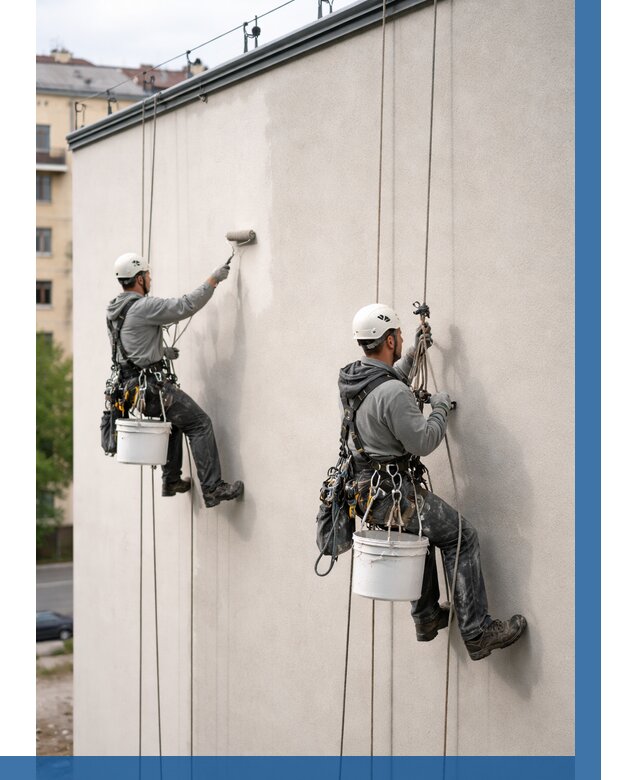 Покраска оштукатуренного фасада в Кулебаках от 330 р. | ВЫСОТНИК-Клб