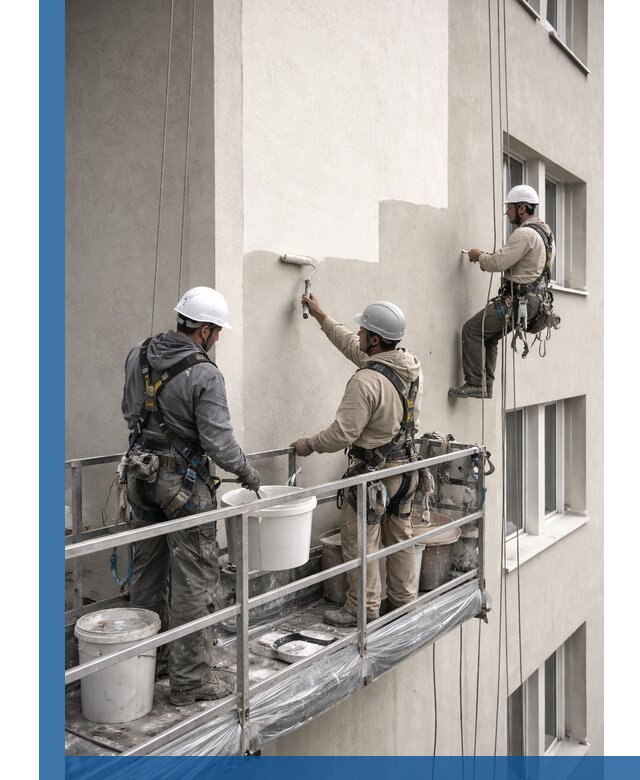 Покраска оштукатуренного фасада в Кулебаках под ключ с гарантией