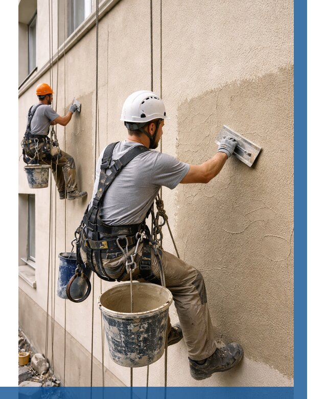 Декоративная штукатурка фасада в Кулебаках от 1237 р. | ВЫСОТНИК-Клб