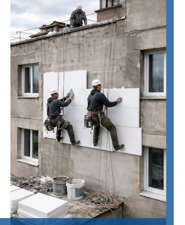 Утепление фасада пенополистиролом в Кулебаках от 1855 р. | ВЫСОТНИК-Клб