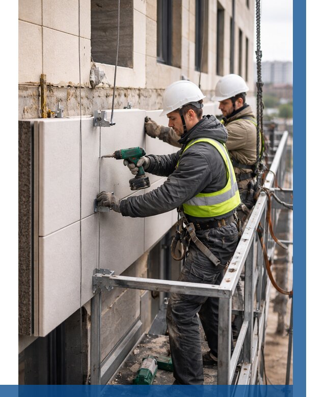 Монтаж фасадных термопанелей в Кулебаках от 1546 р. | ВЫСОТНИК-Клб