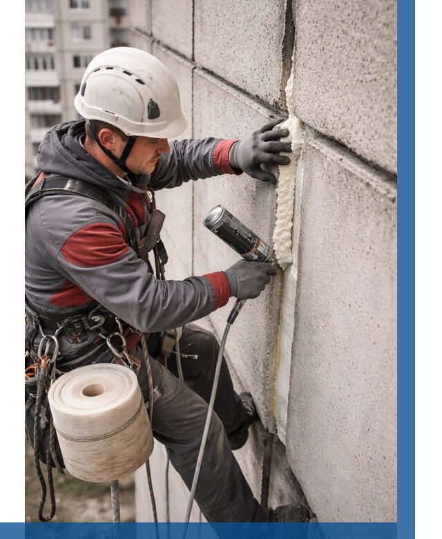 Утепление межпанельных швов в Кулебаках от 721 р. | ВЫСОТНИК-Клб