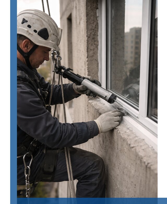 Герметизация оконных швов снаружи в Кулебаках профессионально