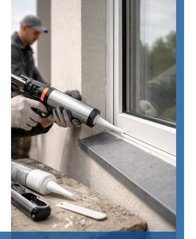 Герметизация монтажных швов окон в Кулебаках от 670 р. | ВЫСОТНИК-Клб