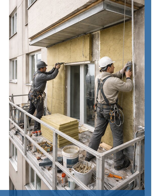 Утепление балкона снаружи в Кулебаках от 1649 р. под ключ ВЫСОТНИК-Клб