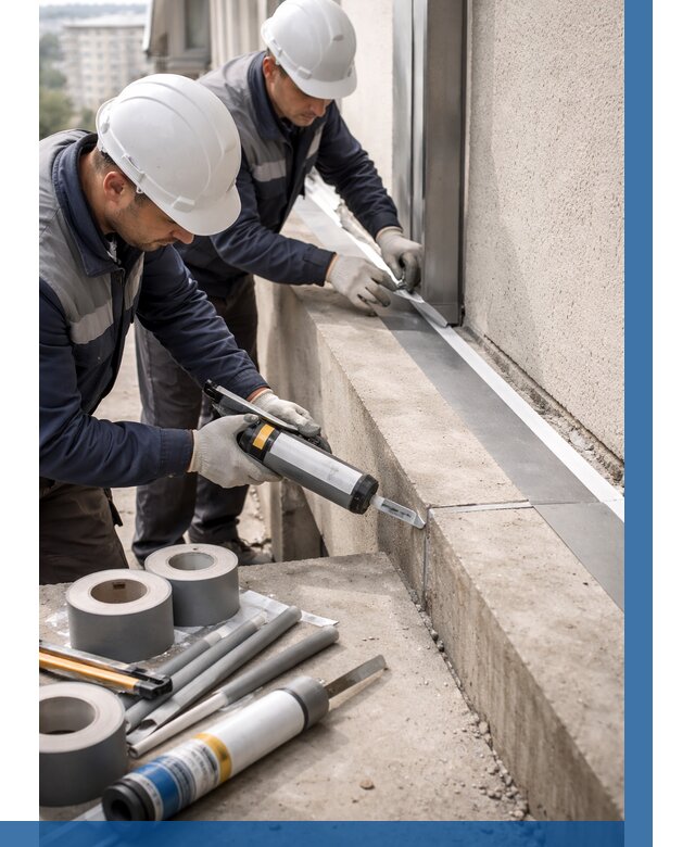 Герметизация примыкания балкона в Кулебаках от 4638 р. | ВЫСОТНИК-Клб