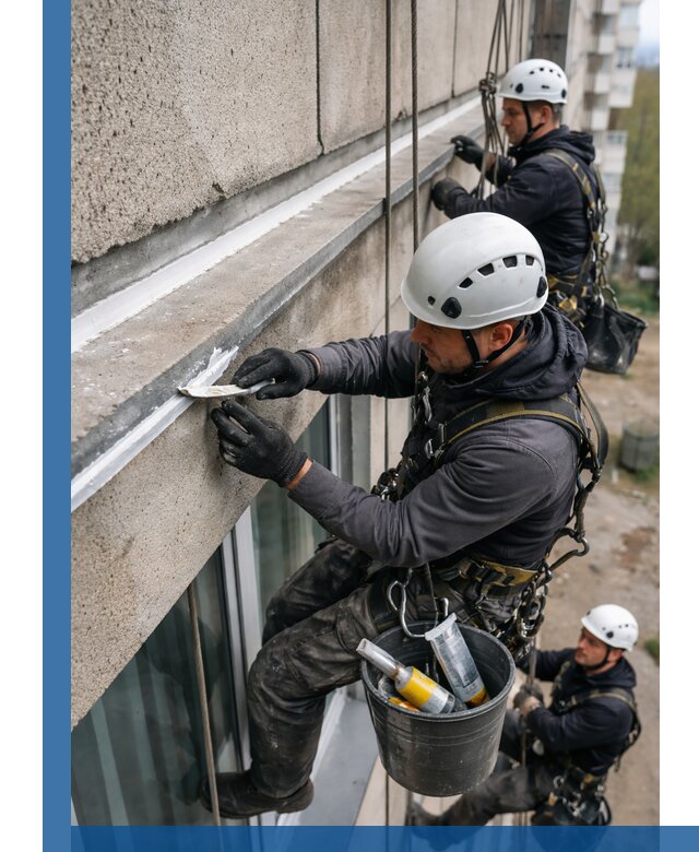 Герметизация примыкания балкона в Кулебаках под ключ с гарантией