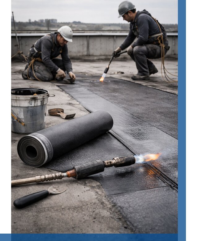 Ремонт рулонной кровли в Кулебаках от 670 р. | ВЫСОТНИК-Клб