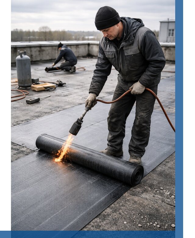 Ремонт наплавляемой кровли в Кулебаках от 721 р. | ВЫСОТНИК-Клб