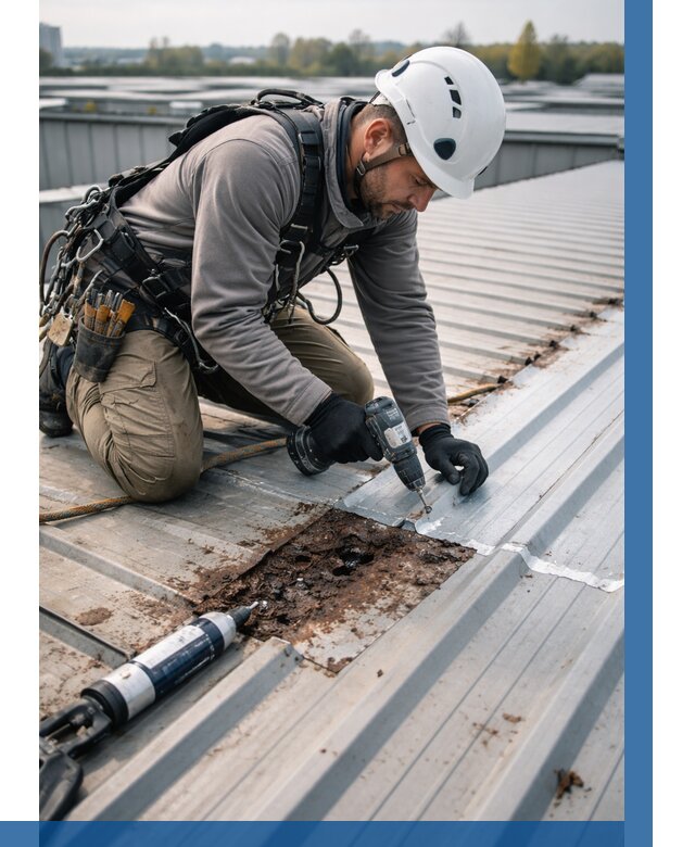 Ремонт профнастила на кровле в Кулебаках от 721 р. | ВЫСОТНИК-Клб