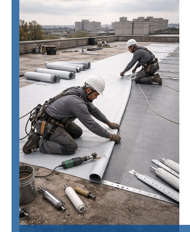 Монтаж мембранной кровли в Кулебаках для промышленных зданий