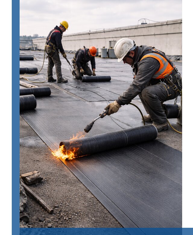 Монтаж наплавляемой кровли в Кулебаках профессионально