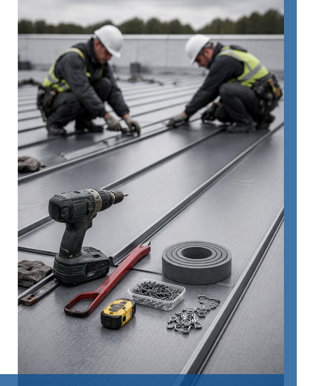 Монтаж фальцевой кровли в Кулебаках от 1855 р. | ВЫСОТНИК-Клб