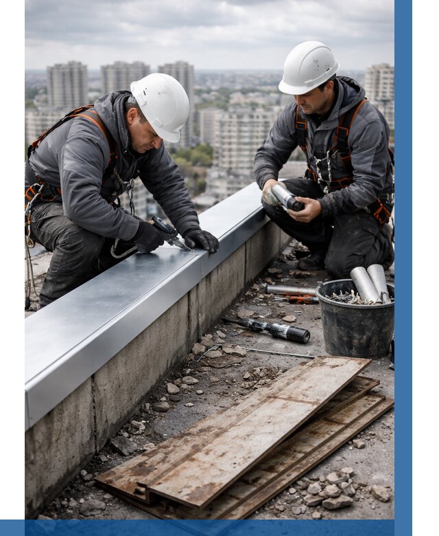 Замена парапетных крышек под ключ в Кулебаках от 1237 р. | ВЫСОТНИК-Клб