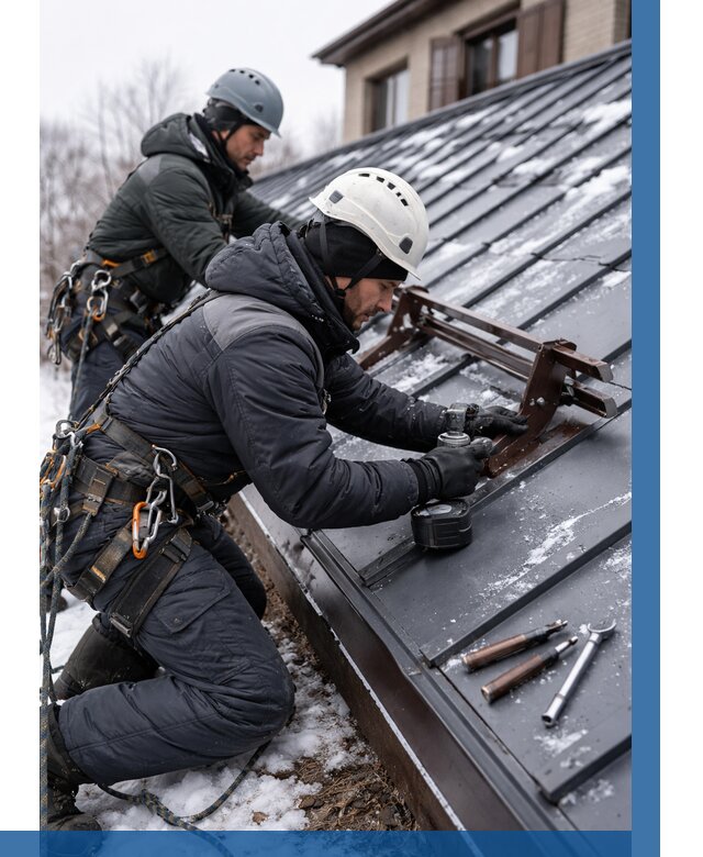 Монтаж снегозадержателей в Кулебаках от 464 р. | ВЫСОТНИК-Клб