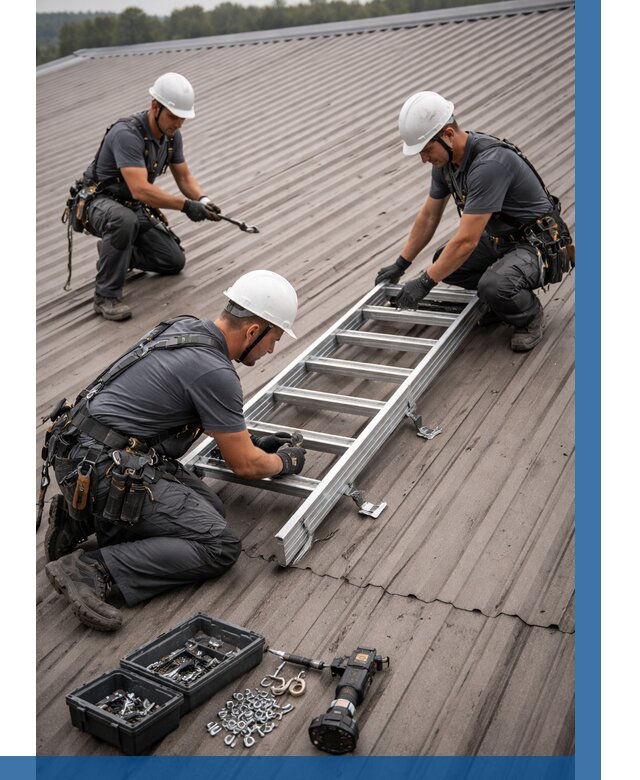 Монтаж кровельной лестницы в Кулебаках от 4638 р. | ВЫСОТНИК-Клб