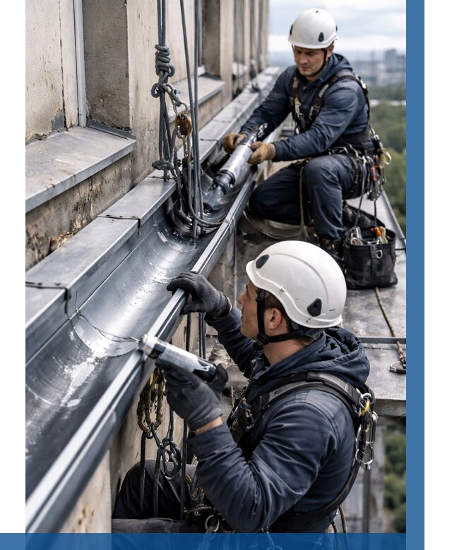 Ремонт водосточных желобов в Кулебаках от 6699 р. | ВЫСОТНИК-Клб