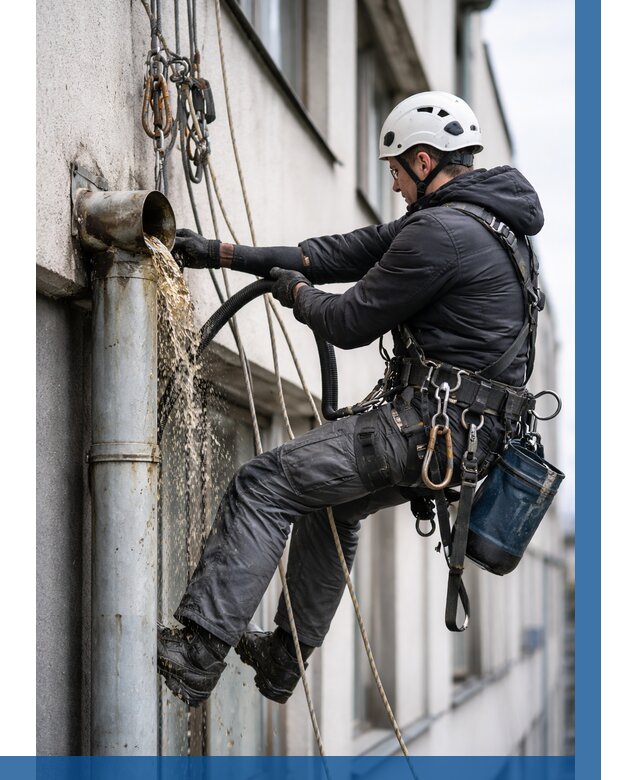 Прочистка водосточных труб в Кулебаках от 3607 р. | ВЫСОТНИК-Клб