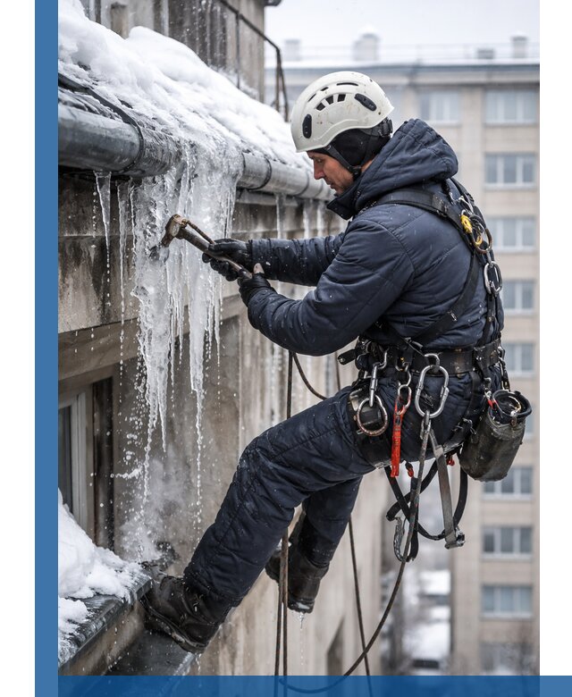 Удаление наледи и чистка водостоков в Кулебаках оперативно и безопасно