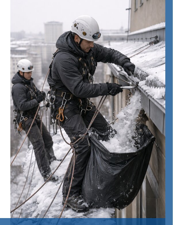 Аварийная очистка крыши в Кулебаках под ключ от 309 р. | ВЫСОТНИК-Клб