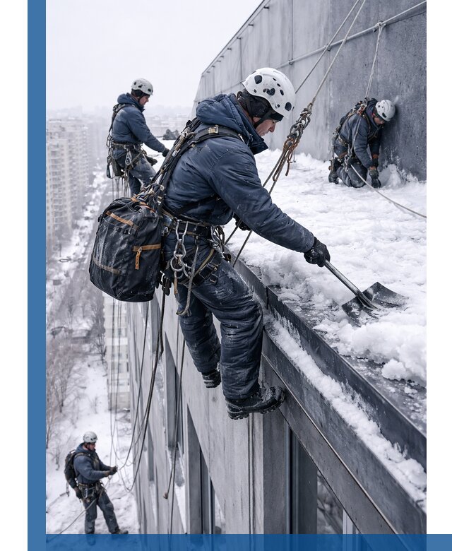 Абонентское обслуживание кровли зимой в Кулебаках регулярный уход