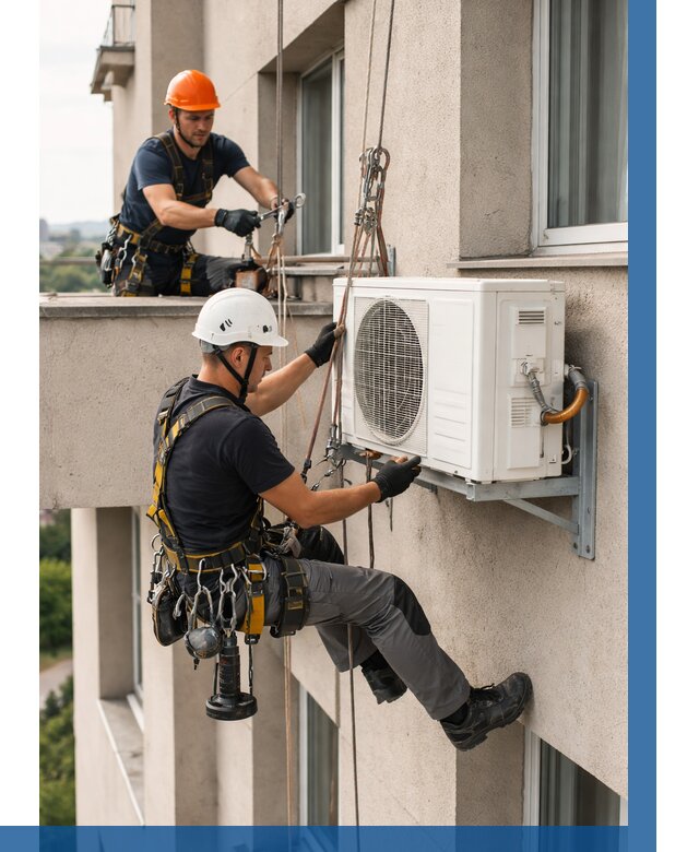 Монтаж внешнего блока кондиционера в Кулебаках от 6699 р. | ВЫСОТНИК-Клб