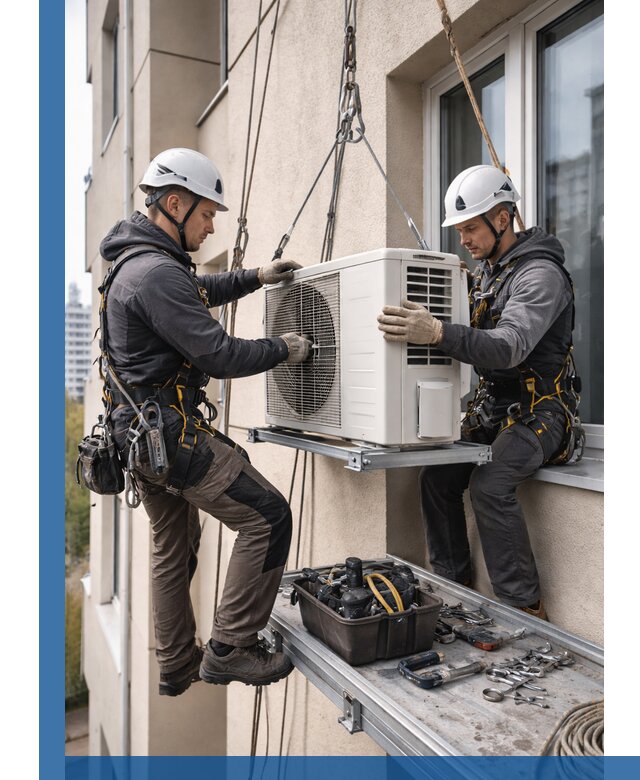 Перенос внешнего блока кондиционера в Кулебаках с монтажом и крепежом