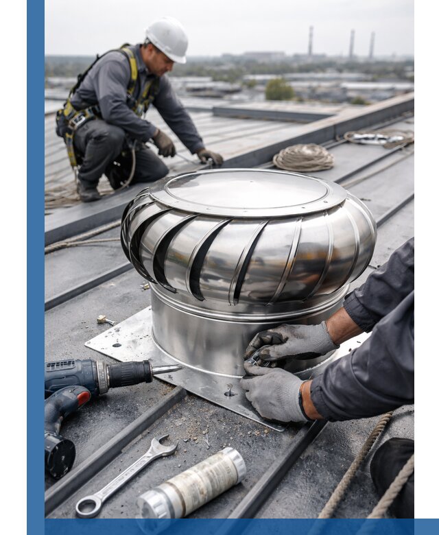 Установка дефлекторов на кровле в Кулебаках профессионально