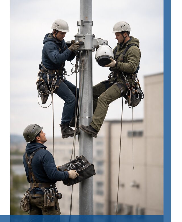 Установка видеокамер на мачте в Кулебаках от 8760 р. | ВЫСОТНИК-Клб