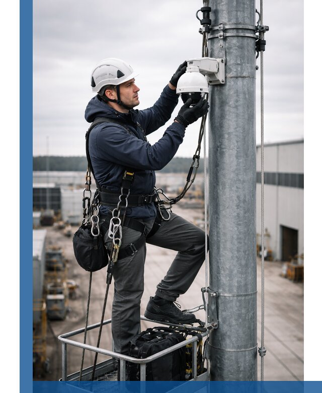Профессиональная установка видеокамер на мачте в Кулебаках