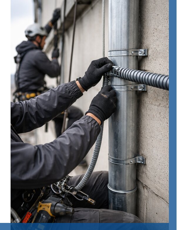 Монтаж гофры для кабеля в Кулебаках от 309 р. | ВЫСОТНИК-Клб