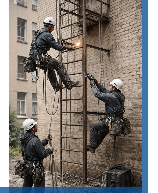 Ремонт пожарной лестницы в Кулебаках от 7730 р. | ВЫСОТНИК-Клб