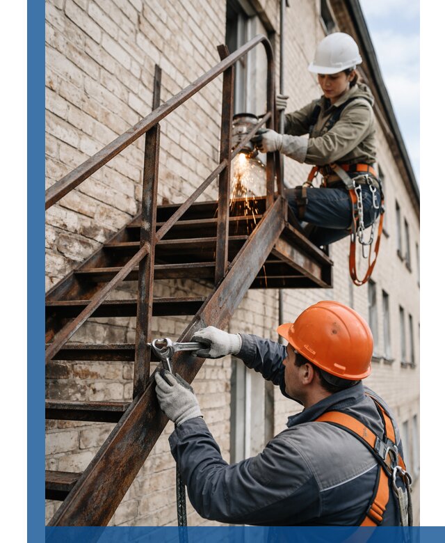 Ремонт и восстановление пожарных лестниц с выездом в Кулебаках