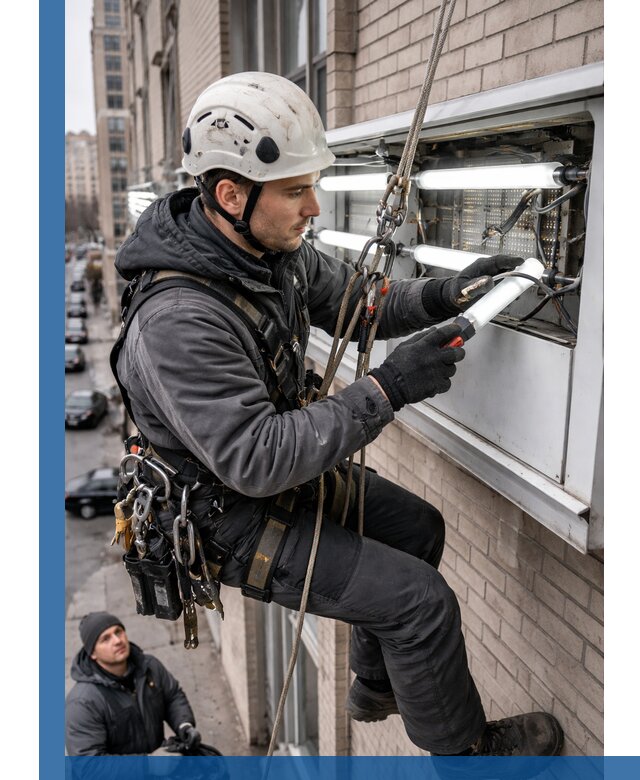 Профессиональная замена ламп в наружной вывеске в Кулебаках