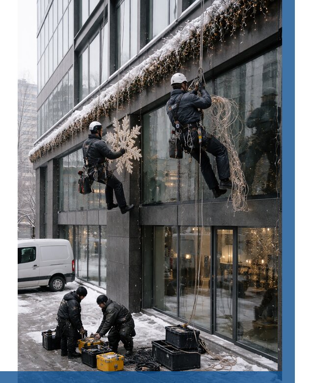 Демонтаж новогоднего оформления в Кулебаках от 5668 р. | ВЫСОТНИК-Клб